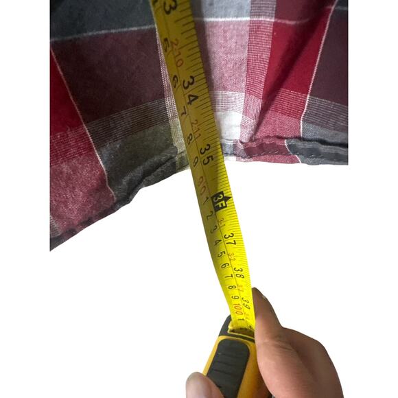 Carhartt Collared Button Down Relaxed Fit Plaid Short Sleeve Shirt 2XL tall B - Picture 4 of 5